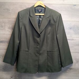 Alex Marie Blazer Coat And Pants Suit Set Olive Green Women's Plus Size 22W